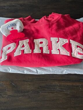 New PARKE Crimson/Peony Mockneck L/XL w Claw Clip 💙SOLD OUT EVERYWHERE💙